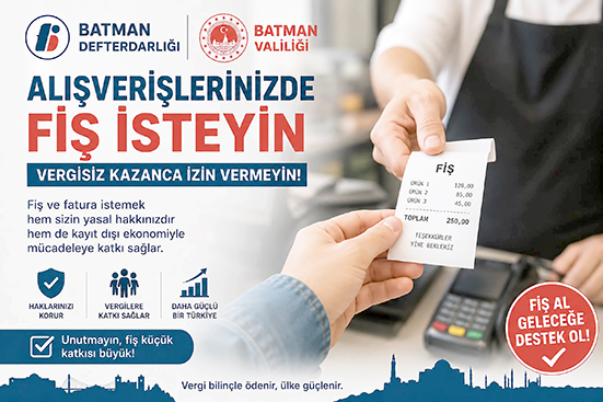 DEFTERDARLIKTAN VATANDAŞLARA FİŞ VE FATURA ÇAĞRISI