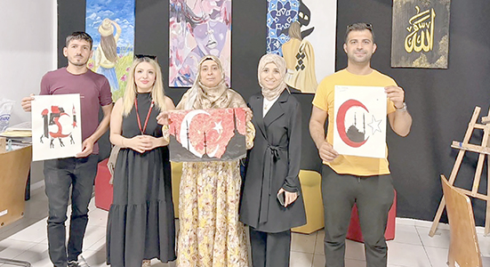 ŞEHİT YAKINLARINDAN 15 TEMMUZ’A ANLAMLI SANAT ÇALIŞMASI
