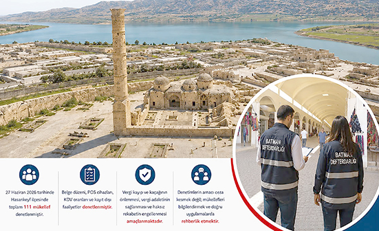 HASANKEYF’TE 111 MÜKELLEF İNCELENDİ
