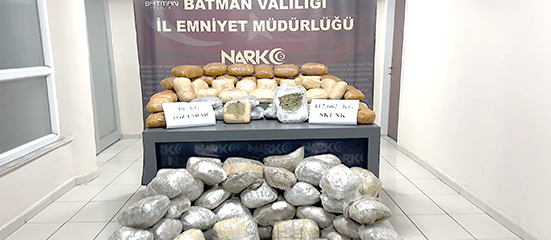122 KİLODAN FAZLA UYUŞTURUCU ELE GEÇİRİLDİ