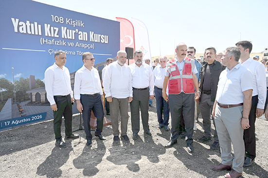 108 ÖĞRENCİ KAPASİTELİ KUR’AN KURSU İÇİN İLK ÇİVİ ÇAKILDI