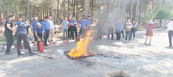 İTFAİYEDEN 75 PERSONELE UYGULAMALI EĞİTİM