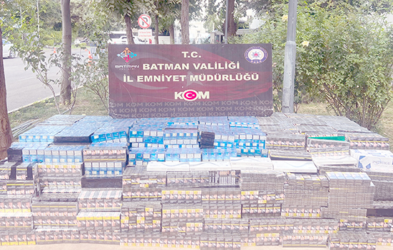 DİYARBAKIR-BATMAN YOLUNDA KAÇAK SİGARA OPERASYONU
