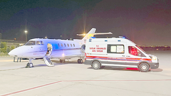MİNİK EYLÜL İÇİN AMBULANS UÇAK HAVALANDI