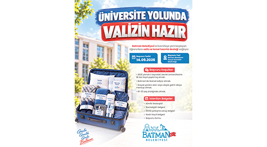 BATMANLI GENÇLERE VALİZ DESTEĞİ